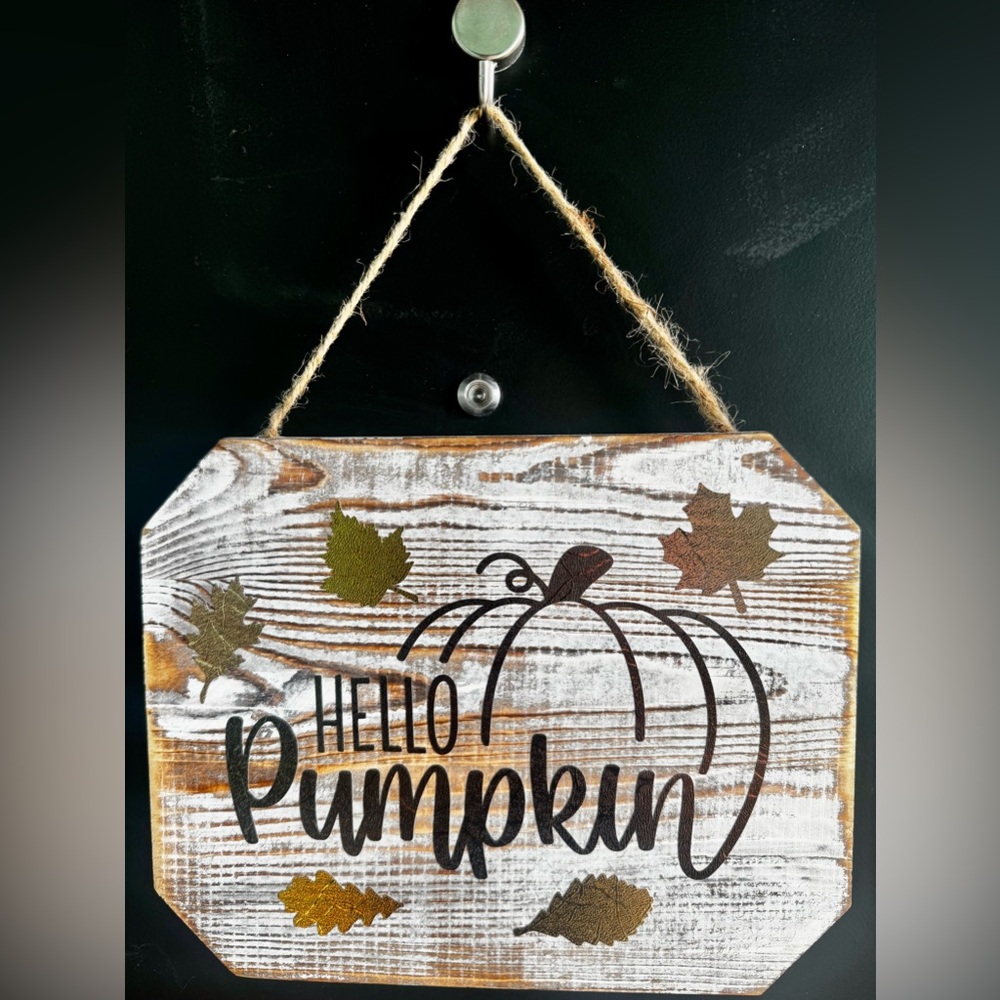 REVERSIBLE Fall/Halloween “welcome” sign